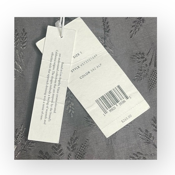 new Vince ⚘ Floral Embroidered Shimmery Silk Duponi Pant Pants ⚘ Gunmetal ⚘ Sml - Picture 4 of 16